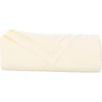 vidaXL Jeté Crème 170 x 130 cm Toison