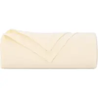 vidaXL Jeté Crème 280 x 210 cm Toison