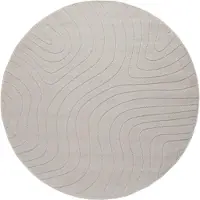 vidaXL Tapis ronds PALMERAS Crème Ø 200 CM Polyester