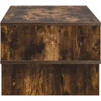 vidaXL Table basse en bois imitation chêne fumé, 80 x 46 x 35 cm, matériau composite
