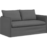 vidaXL Canapé gris foncé 156 x 82 x 85 cm Tissu
