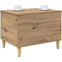 vidaXL Table de chevet en chêne Artisan 60 x 44,5 x 45 cm, bois d'ingénierie
