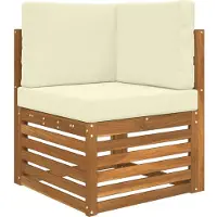 vidaXL Coussin de canapé d'extérieur 3 pcs Crème Polyester