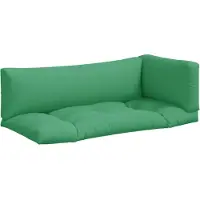 vidaXL Coussins de palette lot de 3 vert tissu