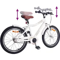 vidaXL Vélo enfant 24 pouces pour enfants de 8 à 12 ans, blanc