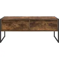 vidaXL Table basse fumée 100 x 46 x 40 cm Bois composite