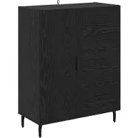 vidaXL Meuble haut, 2 pièces, imitation chêne noir, 69,5 x 34 x 180 cm