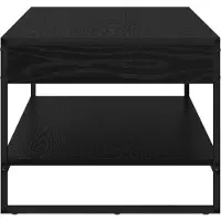 vidaXL Table basse noire imitation chêne 80 x 50 x 40 cm Bois composite
