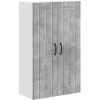 vidaXL Armoire murale LUCCA, gris béton, 60 x 31 x 100 cm, aggloméré