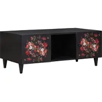 vidaXL Table basse multicolore 100 x 54 x 40 cm bois massif mangue