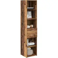 vidaXL Buffet haut en bois recyclé 40 x 42,5 x 185 cm, aggloméré