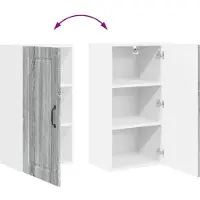 vidaXL Armoire murale PORTO, gris Sonoma, 40 x 31 x 80 cm, aggloméré