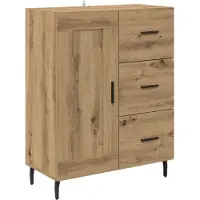 vidaXL Meuble haut, 2 pièces, chêne artisanal, 69,5 x 34 x 180 cm, panneaux de particules