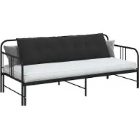 vidaXL Coussin de dossier Noir 180 x 50 cm Tissu velours côtelé