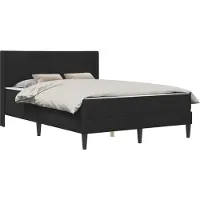 vidaXL Lit avec matelas et tête de lit, noir, 160 x 200 cm, velours
