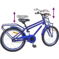 vidaXL Vélo enfant 22 pouces pour enfants de 7 à 12 ans Bleu foncé
