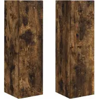 vidaXL Armoire TV murale 2 pcs Chêne fumé 30 x 31 x 100 cm