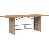 vidaXL Ensemble de jardin pour repas, 9 pièces, beige, en résine tressée