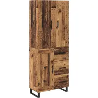 vidaXL Meuble haut, 2 pièces, bois d'œuvre, 69,5 x 34 x 180 cm