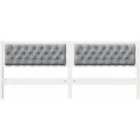 vidaXL Tête de lit Autres Blanc et Gris clair 200 cm Pin massif