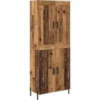 vidaXL Meuble haut, 2 pièces, bois d'œuvre, 69,5 x 34 x 180 cm, matériau de bois