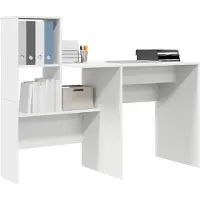 vidaXL Bureau Blanc 131,5 x 50 x 106,5 cm Bois d'ingénierie