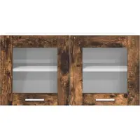 vidaXL Armoire suspendue Riga Chêne fumé et Blanc 80 x 31 x 40 cm