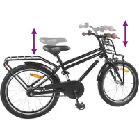 vidaXL Vélo enfant 22 pouces pour enfants de 7 à 12 ans Noir