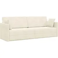 vidaXL Canapé-lit au sol Crème 213 x 76 x 77 cm Velours