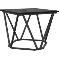 vidaXL Table basse, lot de 3, noir, aspect chêne, bois et acier