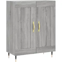 vidaXL Highboard Gris Sonoma 69,5x34x180 cm Matériau dérivé du bois