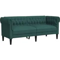 vidaXL Ensemble de canapés 2 pièces vert foncé Tissu