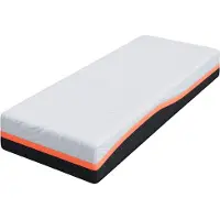 vidaXL Matelas blanc et gris 80 x 200 cm Tissu jacquard
