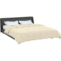 vidaXL Couette quatre saisons rembourrée, couleur crème, 240 x 260 cm, microfibre