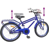 vidaXL Vélo enfant 22 pouces pour enfants de 7 à 12 ans Bleu foncé