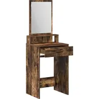vidaXL Coiffeuse en chêne fumé 50 x 41 x 140 cm, bois d'ingénierie