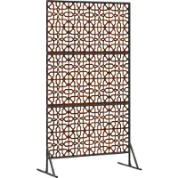 vidaXL : écran de protection, 100 x 50 x 180 cm, acier résistant aux intempéries, aspect rouille