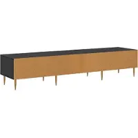 vidaXL Armoire TV noir imitation chêne 150 x 36 x 30 cm Matériau dérivé du bois