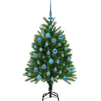 vidaXL Sapin de Noël avec 150 LED avec support Vert 120 cm PE