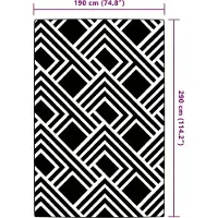 vidaXL Tapis d'extérieur ARAKIL Gris 190x290 cm PP