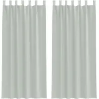 vidaXL Voile Rideaux avec passants 2 pcs. Gris clair 140x245 cm