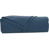 vidaXL Jeté Bleu marine 350 x 270 cm Toison