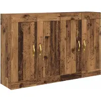 vidaXL Armoire murale, 2 pièces, bois de récupération, 69,5 x 34 x 90 cm
