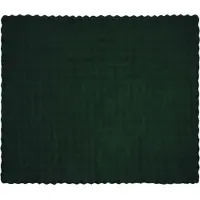 vidaXL Couverture en Fourrure de Lapin Synthétique Vert foncé
