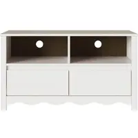 vidaXL Meuble TV Drammen blanc 99 x 43 x 55 cm en pin massif