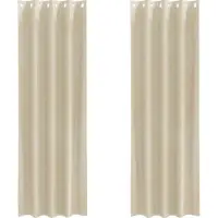 vidaXL Rideaux occultants 2 pcs Crème 140 x 260 cm Velours