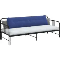 vidaXL Coussin dorsal bleu police 200 x 50 cm tissu velours côtelé