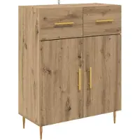 vidaXL Highboard avec tiroirs 2 pcs Artisan-Chêne Bois composite