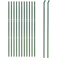 vidaXL Clôture en grillage 1,6x25 m en acier galvanisé vert
