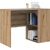 vidaXL Bureau , style artisan, bois imitation chêne, 102 x 50 x 75 cm